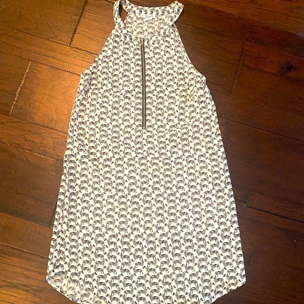 Splendid brand zebra dress with zipper detail